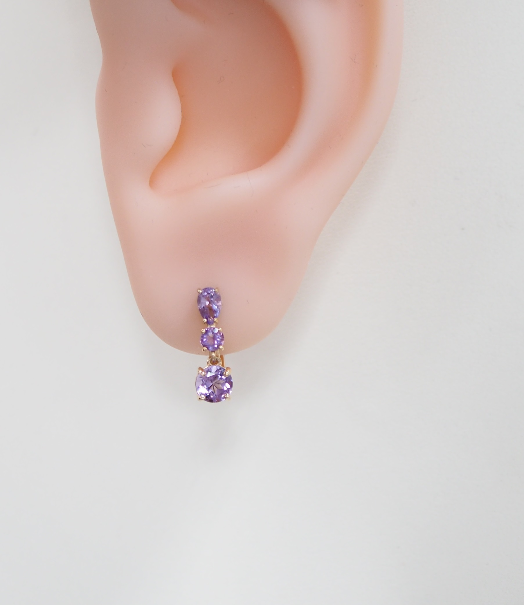 Серебряные серьги 925 пробы; вставки 6 Аметист;